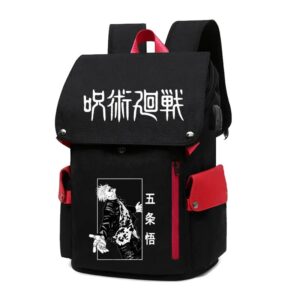 Cartable Jujutsu Kaisen Gojo Noir et Rouge