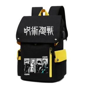 Cartable de Jujutsu Kaisen Noir et Jaune