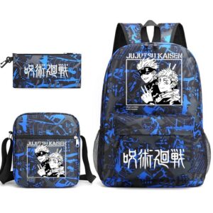 Cartable 3 pièces Jujutsu Kaisen Gojo et Yuji