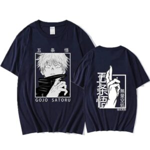  T-shirt Blue Nuit Satoru Gojo Le Professeur Excentrique