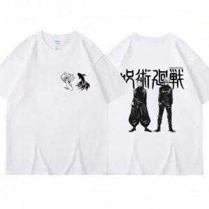  T-shirt Blanc Satoru Gojo Et Suguru Geto Les Maîtres du Jujutsu