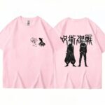  T-shirt Rose Satoru Gojo Et Suguru Geto Les Maîtres du Jujutsu