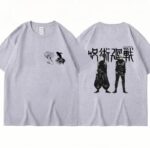  T-shirt Grise Chaude Satoru Gojo Et Suguru Geto Les Maîtres du Jujutsu