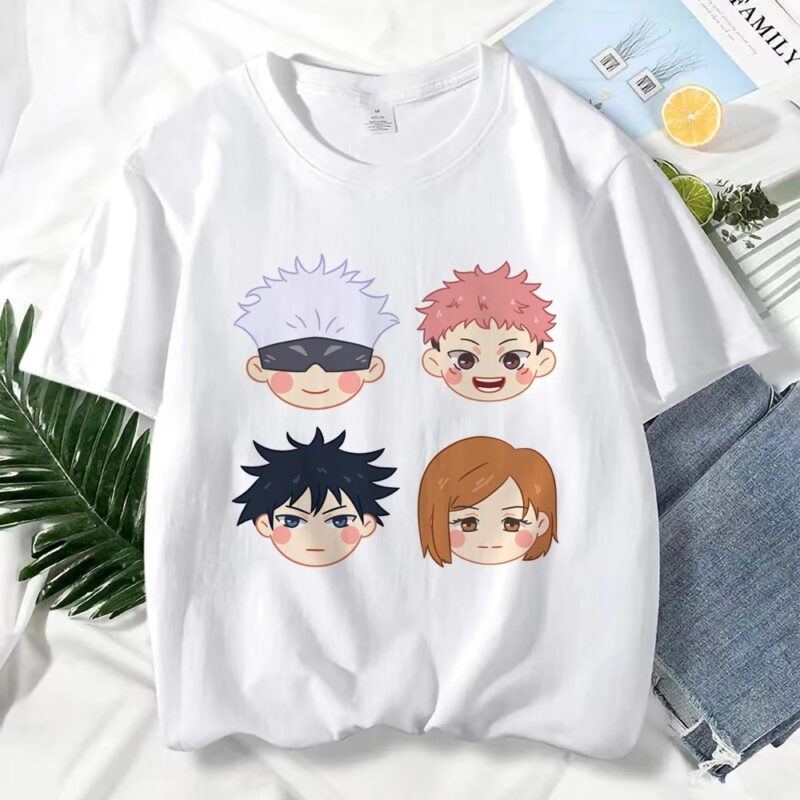 T-shirt à Manches Courtes Blanc pour Homme Satoru Gojo Le Paradoxe du Pouvoir